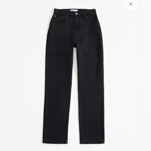 Abercrombie Curve Love Ultra High Rise 90s Straight Jean (Vintage black)